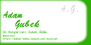 adam gubek business card